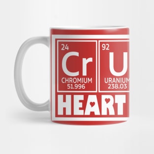 Crush Heart Disease Awareness, Periodic Table Heart Disease, Heart Warrior, Cardiology Patient Support Mug